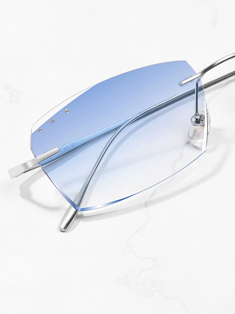 BLUE LIGHT COLOR-CHANGING TITANIUM FRAMELESS GLASSES FOR MYOPIA