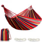 Colorful Double Hammock 2-Person Canvas Cotton Hammock with Tree Straps for Patio, Garden, Backyard, Outdoor & Indoor (Red and Blue)