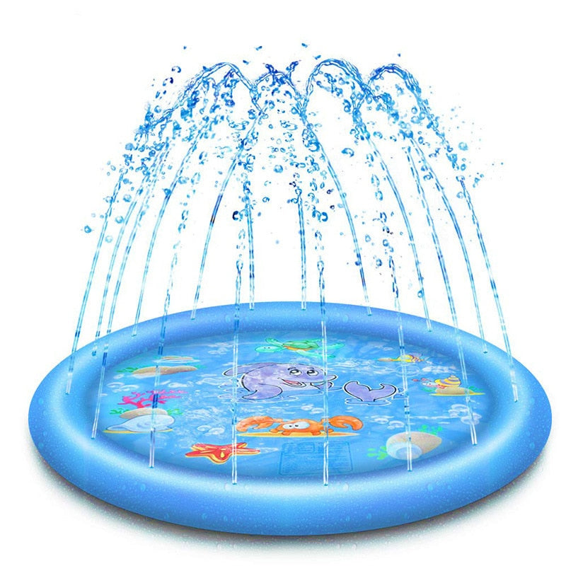 ECO-FRIENDLY INFLATABLE PLAY PAD AND SPRINKLER MAT