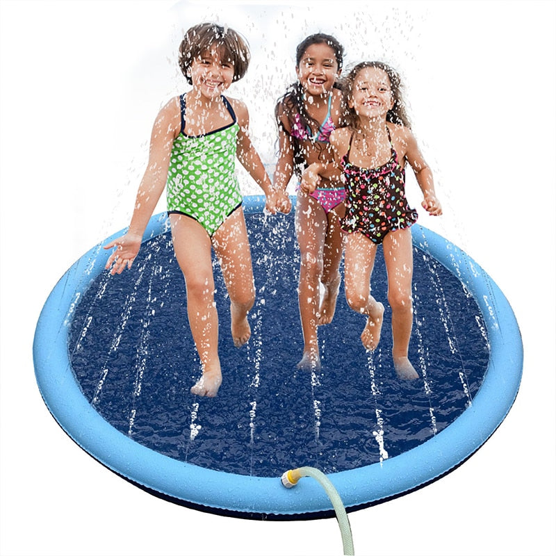 ECO-FRIENDLY INFLATABLE PLAY PAD AND SPRINKLER MAT