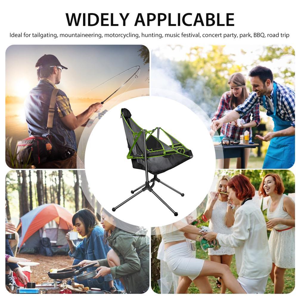 Camping chair that swings and online reclines