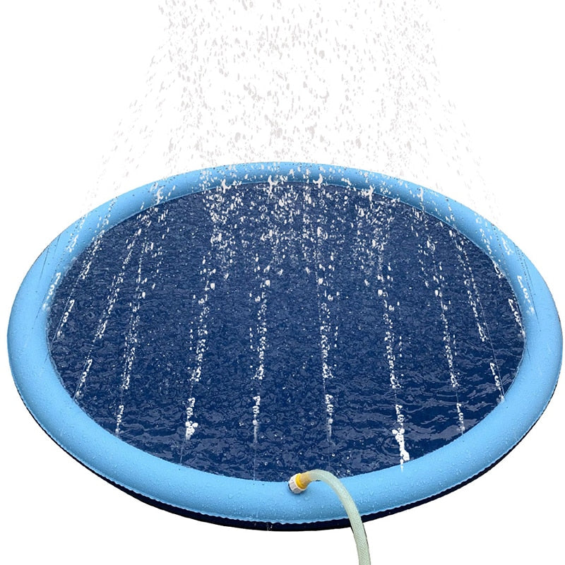 ECO-FRIENDLY INFLATABLE PLAY PAD AND SPRINKLER MAT