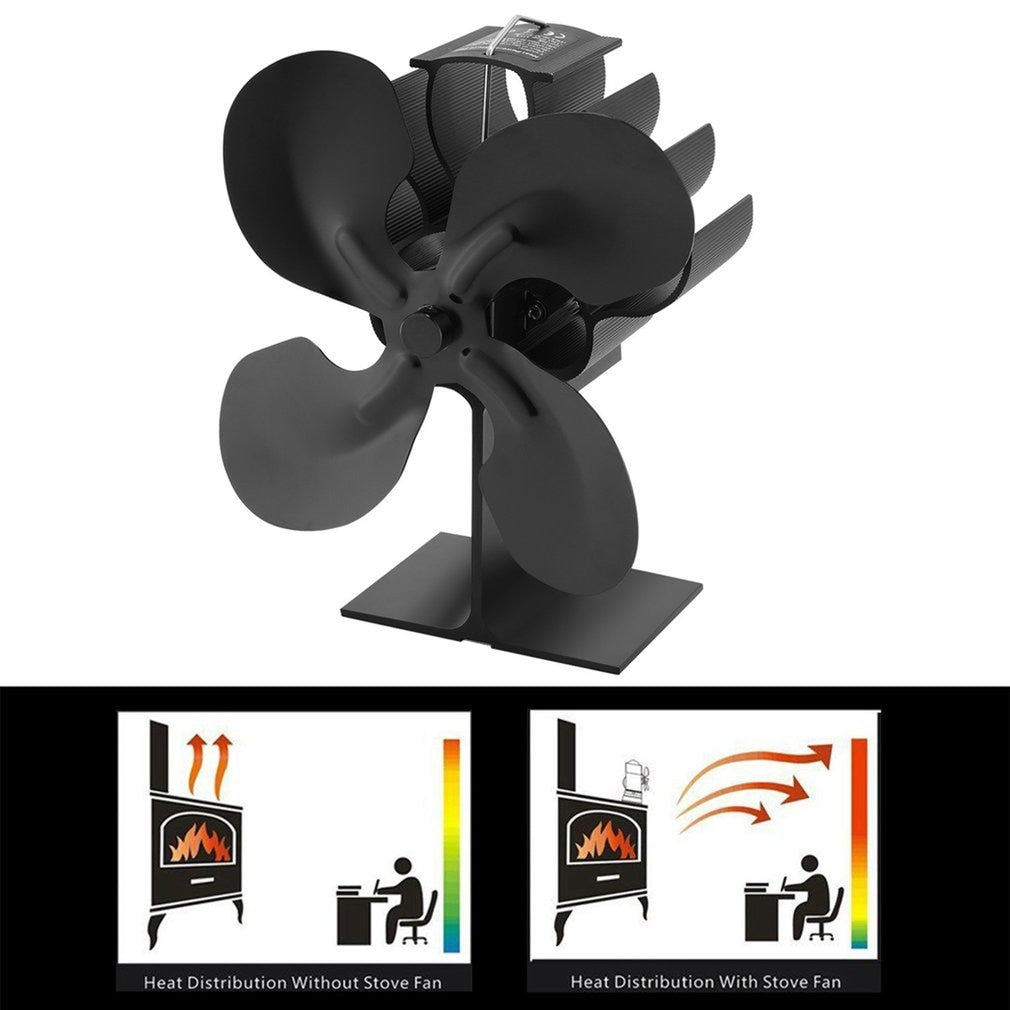 HEAT-POWERED STOVE/FIREPLACE FAN