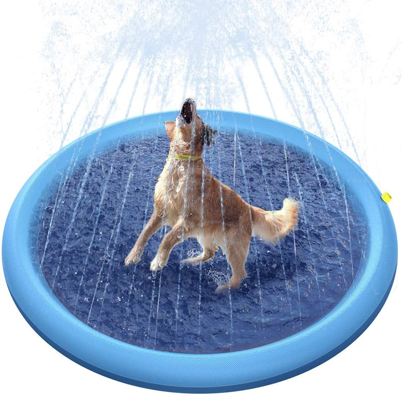 ECO-FRIENDLY INFLATABLE PLAY PAD AND SPRINKLER MAT