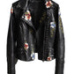 WOMEN'S EMBROIDERED FAUX LEATHER & SUEDE JACKET